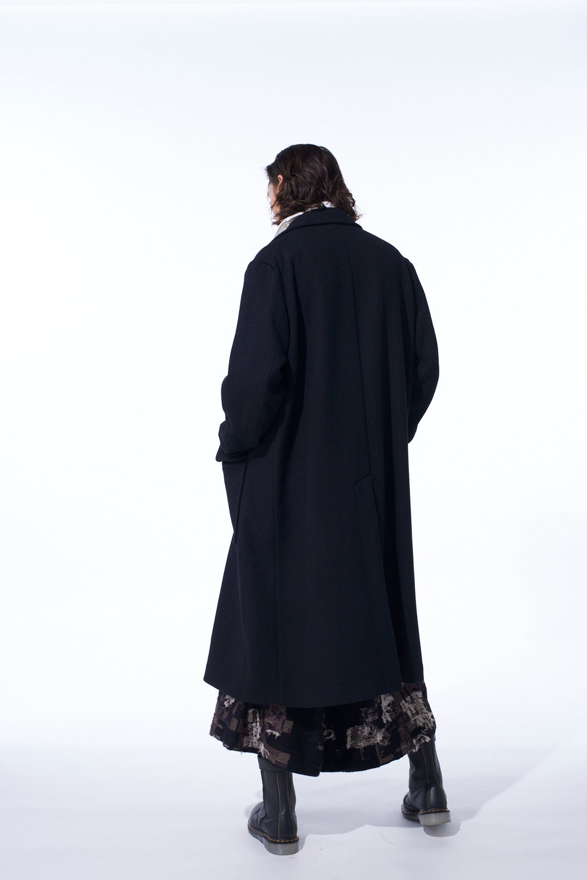 4/24 KERSEY TUBE LAPEL DOUBLE LONG COAT