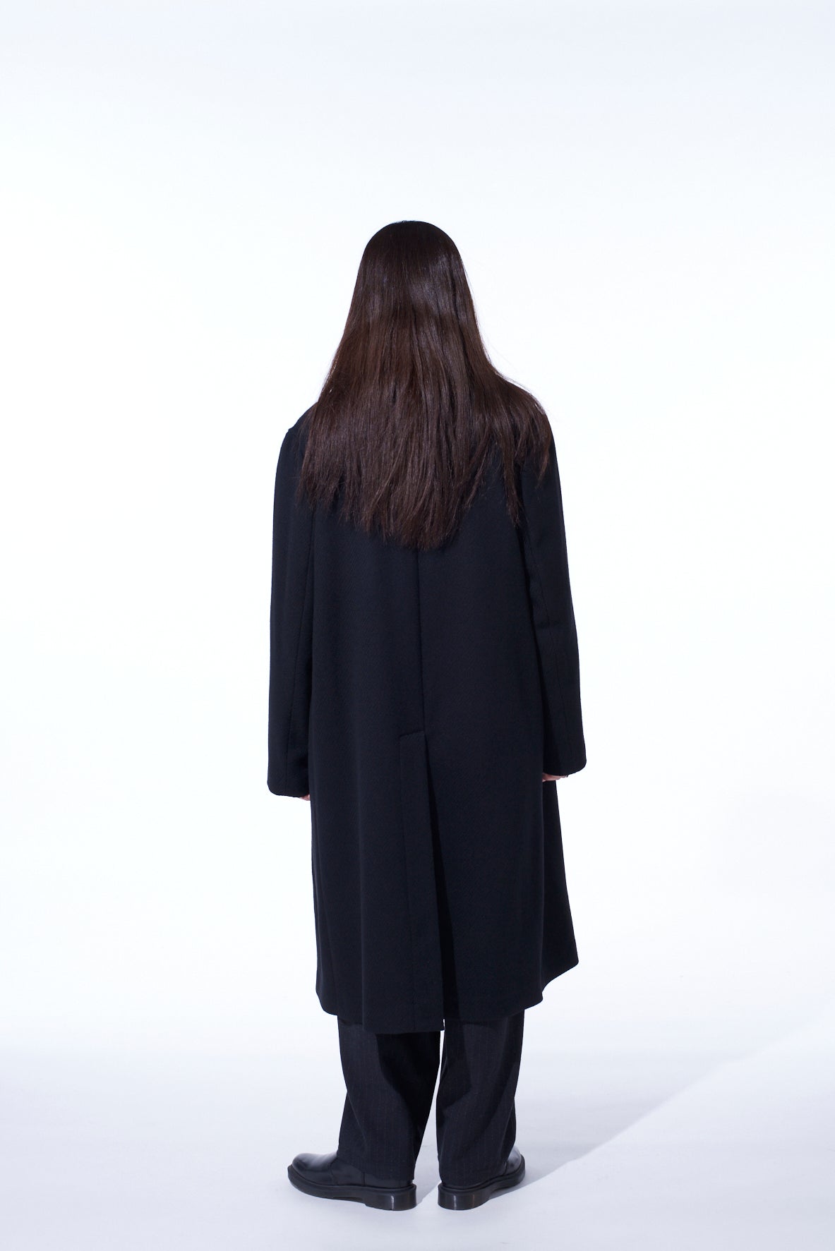 4/24 KERSEY TUBE LAPEL DOUBLE LONG COAT