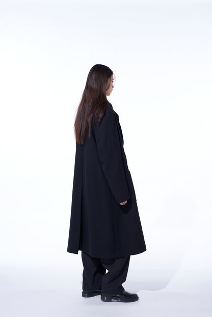 4/24 KERSEY TUBE LAPEL DOUBLE LONG COAT