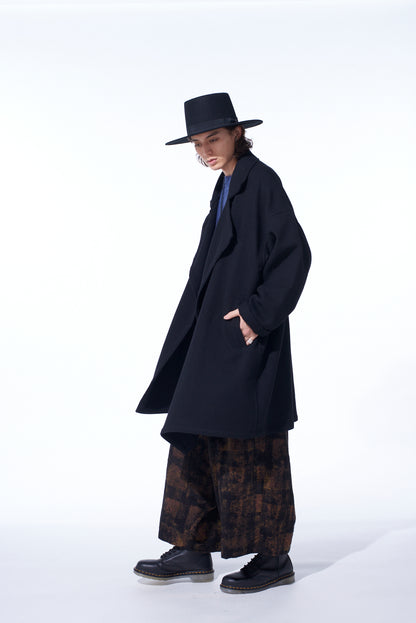 4/24 KERSEY FRAME DOUBLE COLLAR DRAPE COAT