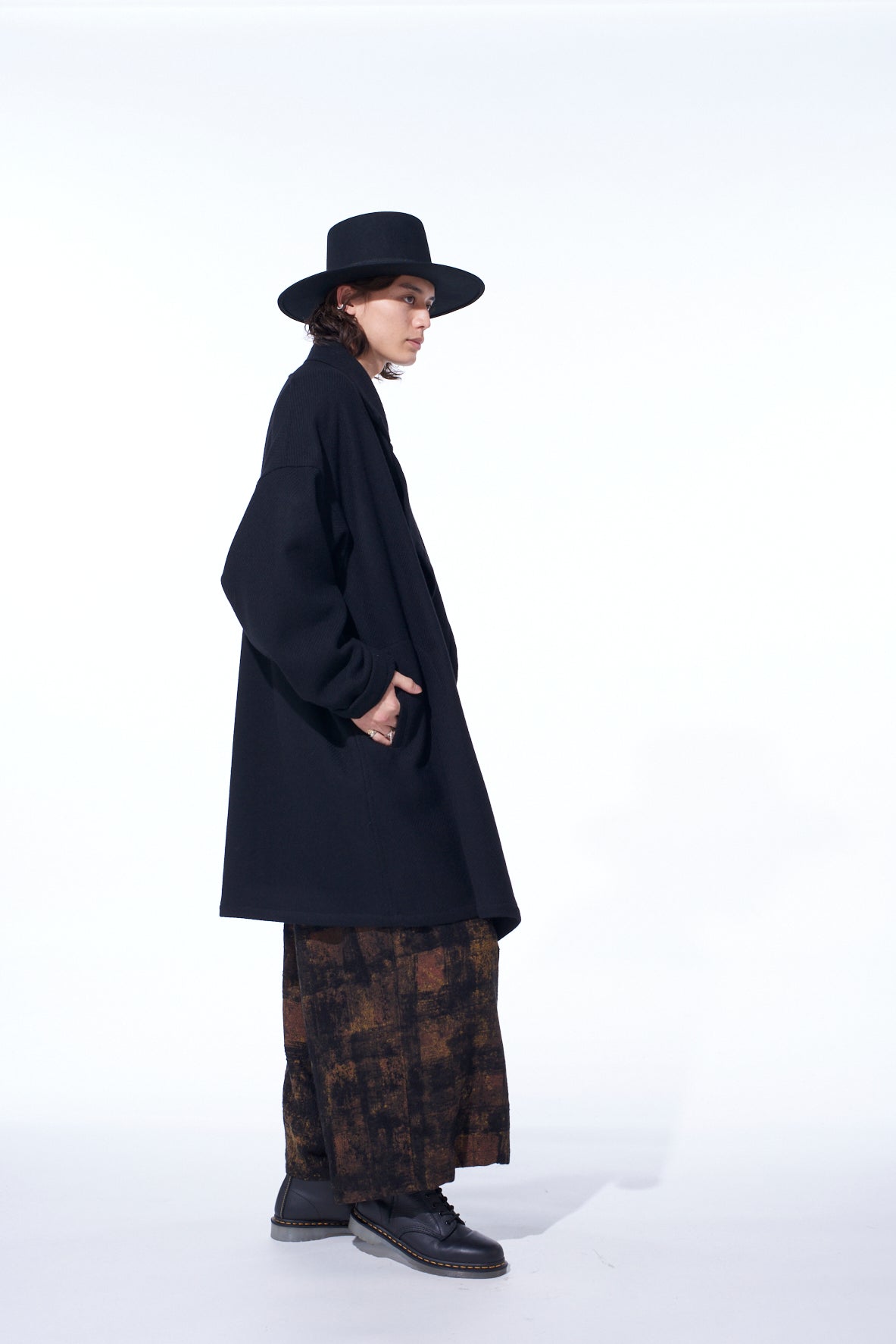 4/24 KERSEY FRAME DOUBLE COLLAR DRAPE COAT