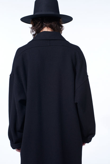4/24 KERSEY FRAME DOUBLE COLLAR DRAPE COAT