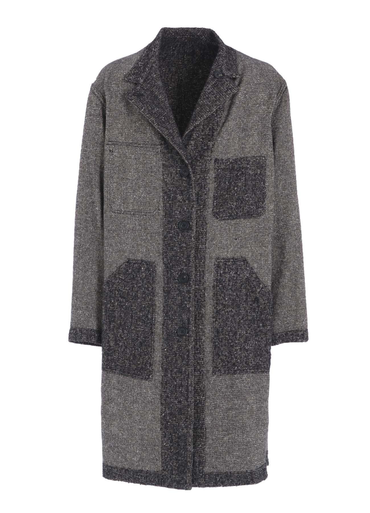 BRUSHED TWILL NEEDLE PUNCH SHOP COAT