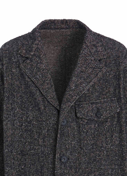 BRUSHED TWILL NEEDLE PUNCH SHOP COAT