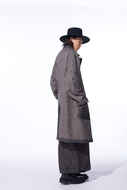 BRUSHED TWILL NEEDLE PUNCH SHOP COAT