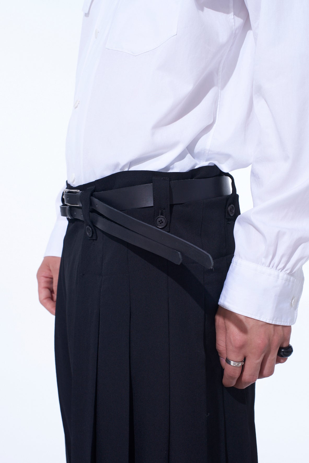 COW LEATHER DOUBLE BELT