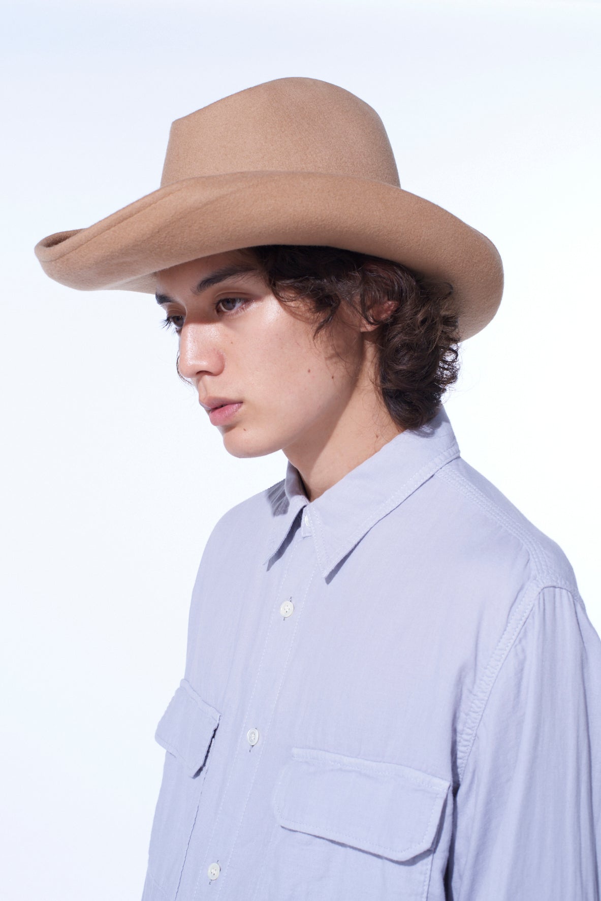 WOOL FELT ROLLABLE BRIM MOUNTAIN HAT – THE SHOP YOHJI YAMAMOTO