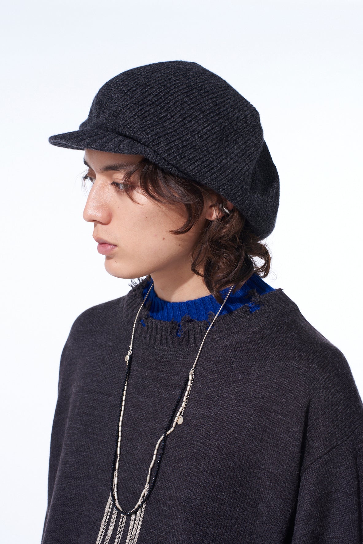 WOOL NYLON KNIT CASQUETTE