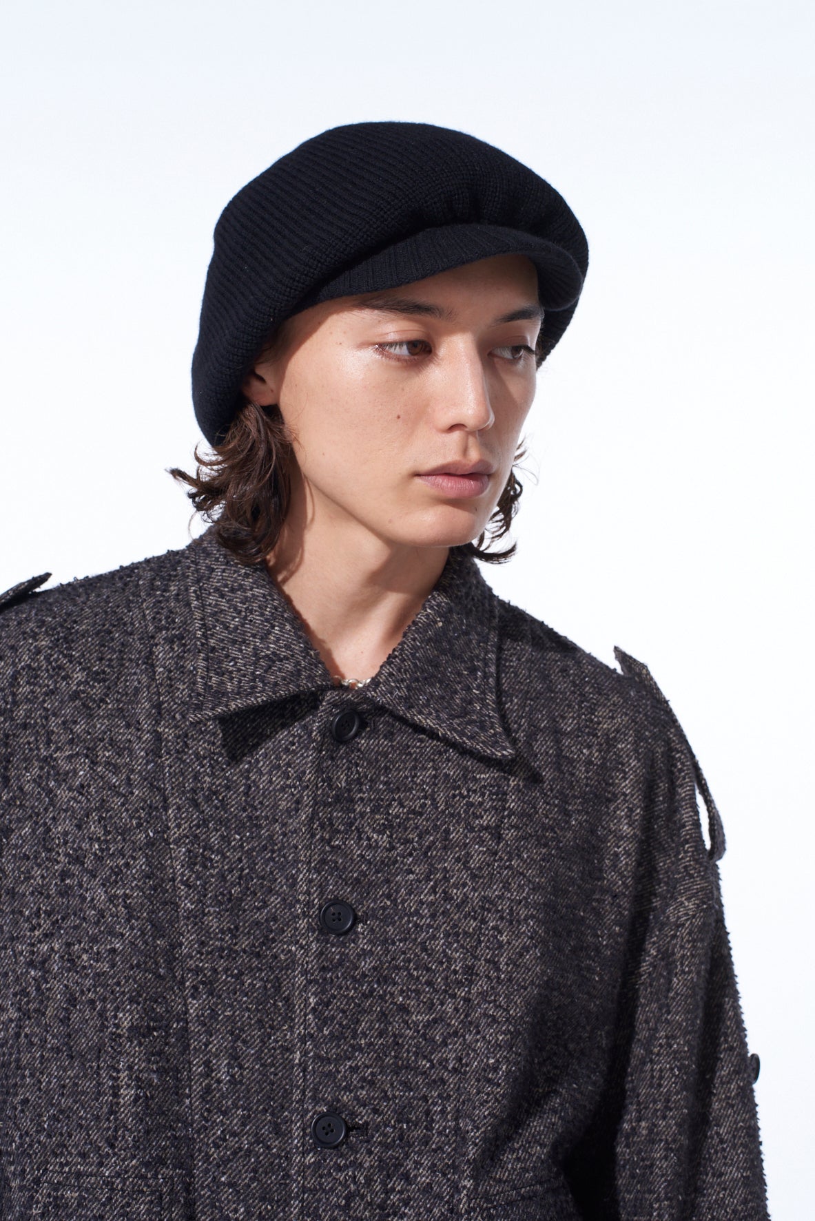 WOOL NYLON KNIT CASQUETTE