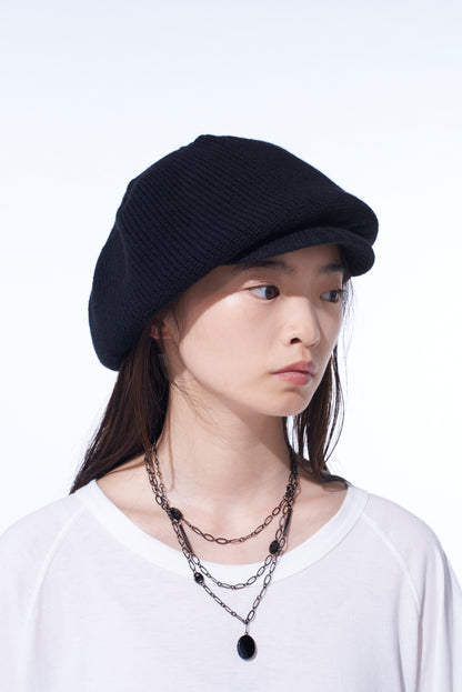 WOOL NYLON KNIT CASQUETTE