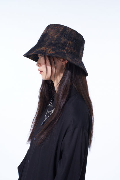 CHECK JACQUARD BUCKET HAT