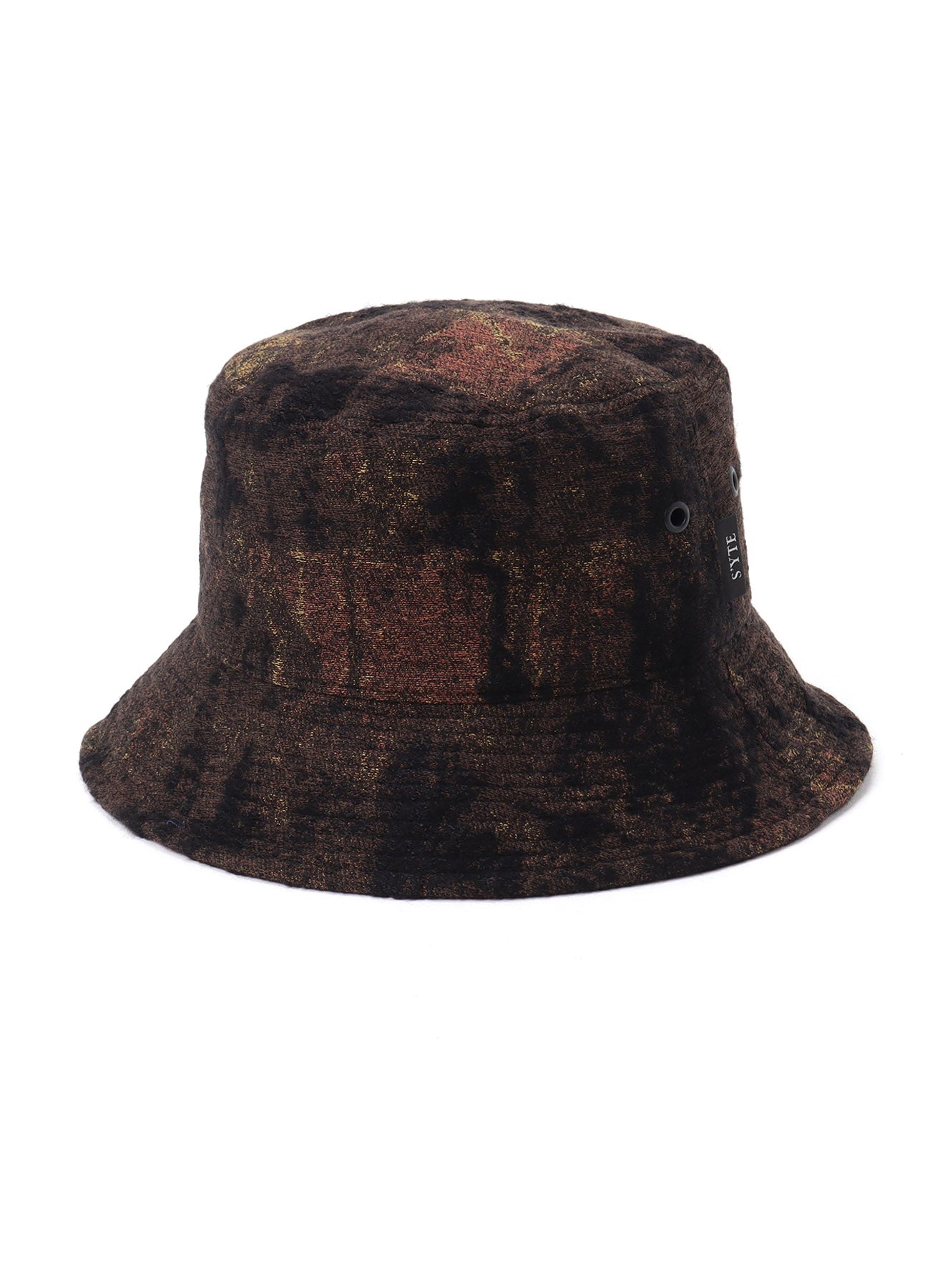 CHECK JACQUARD BUCKET HAT