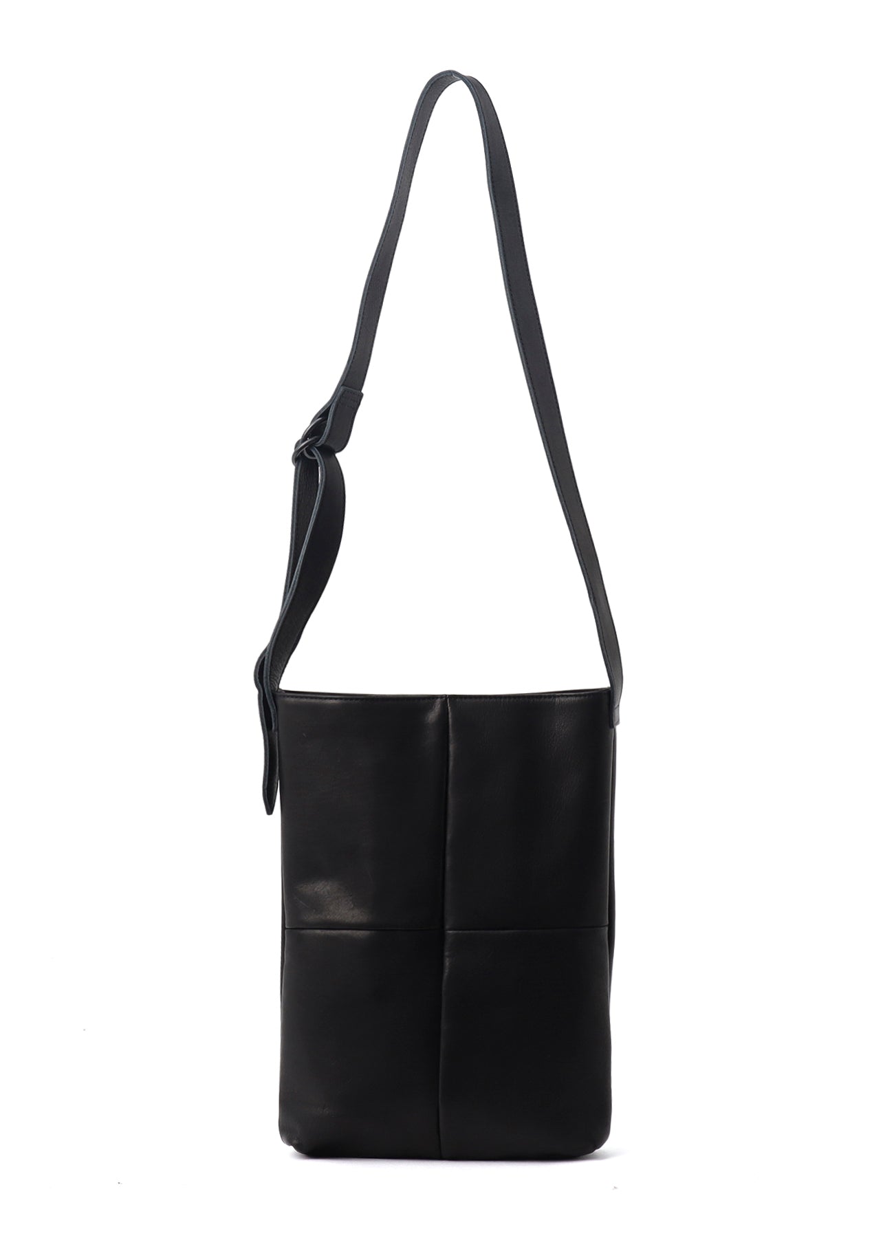 LEATHER PANEL SHOULDER BAG