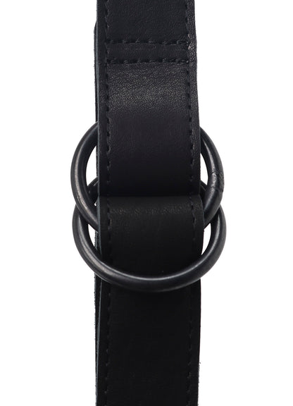 LEATHER PANEL SHOULDER BAG