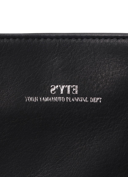 LEATHER PANEL SHOULDER BAG