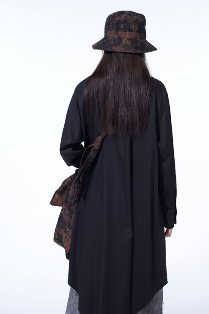 CHECK JACQUARD DRAPED SHOULDER BAG