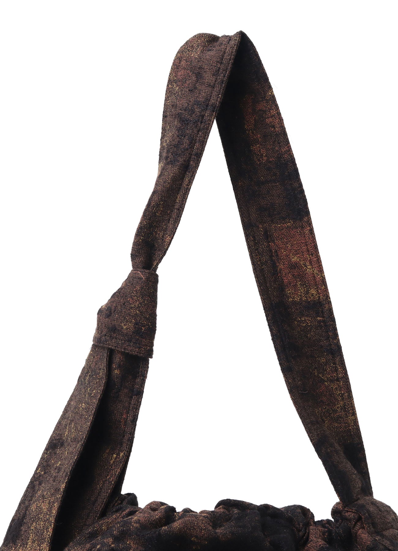 CHECK JACQUARD DRAPED SHOULDER BAG