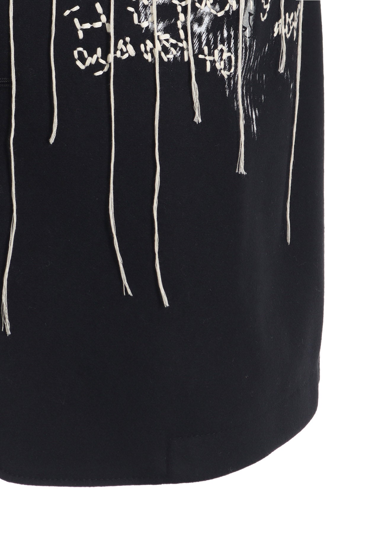 LAMB WOOL PRINTED MESSEGE EMBROIDERY TAILORED JACKET