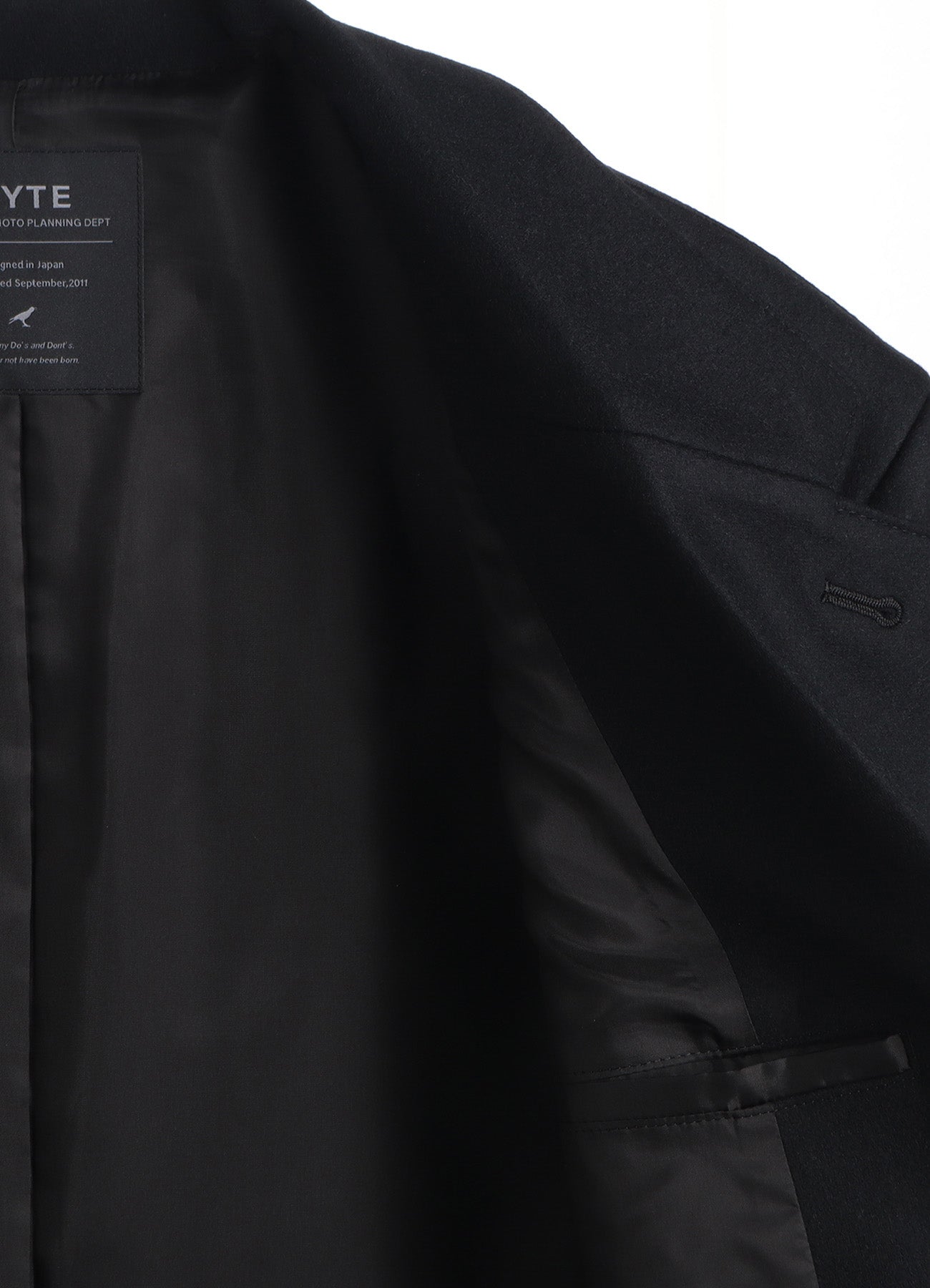 LAMB WOOL PRINTED MESSEGE EMBROIDERY TAILORED JACKET