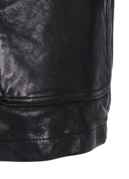 WASHED SHEEP LEATHER COVERALL WITH WORKWEAR DETAILS