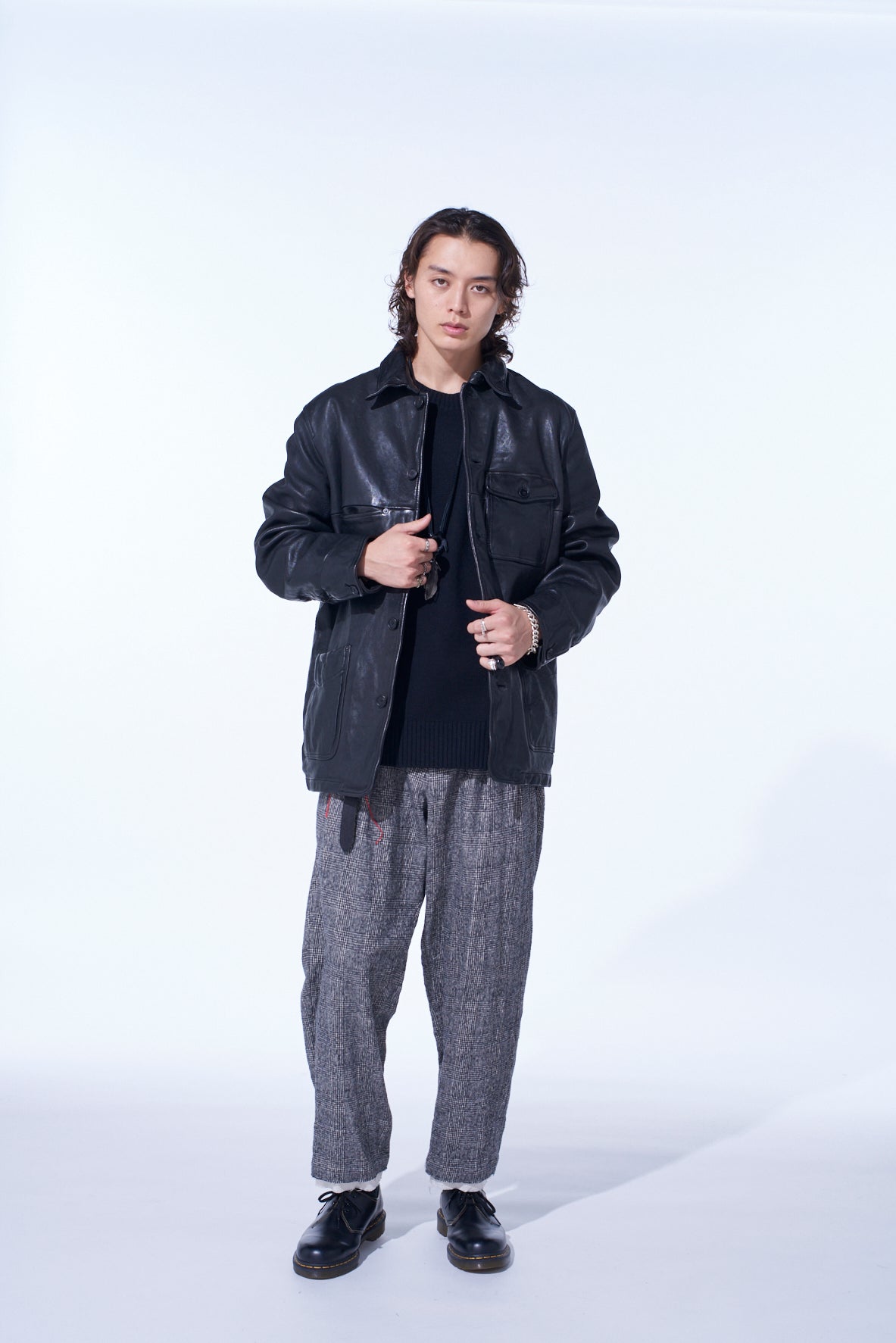 WASHED SHEEP LEATHER COVERALL WITH WORKWEAR DETAILS – THE SHOP