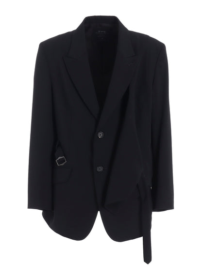 WASHER WOOL GABARDINE VEST FRONT JACKET