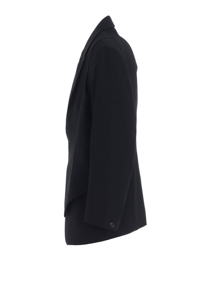 WASHER WOOL GABARDINE VEST FRONT JACKET