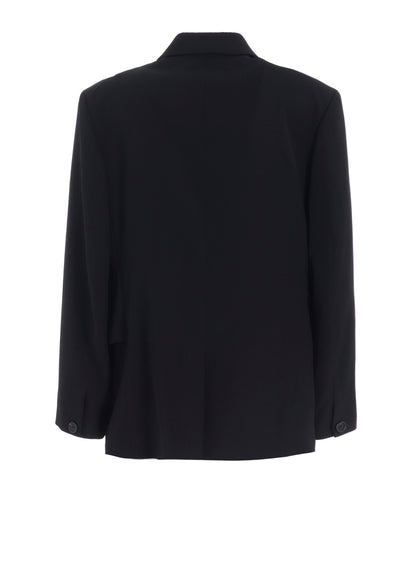 WASHER WOOL GABARDINE VEST FRONT JACKET