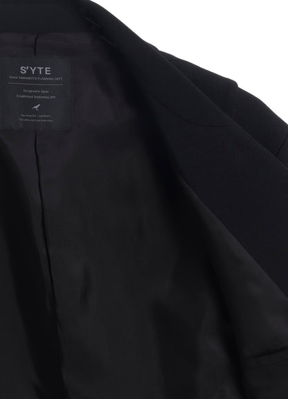 WASHER WOOL GABARDINE VEST FRONT JACKET
