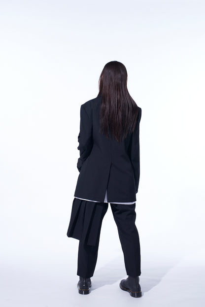 WASHER WOOL GABARDINE ASYMMETRIC POCKET JACKET