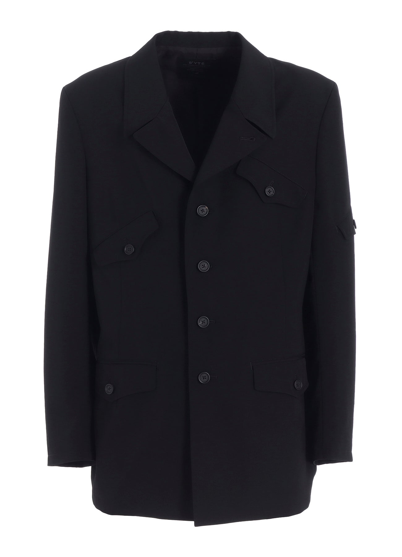 WASHER WOOL GABARDINE ASYMMETRIC POCKET JACKET