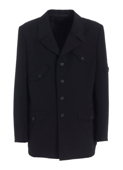WASHER WOOL GABARDINE ASYMMETRIC POCKET JACKET
