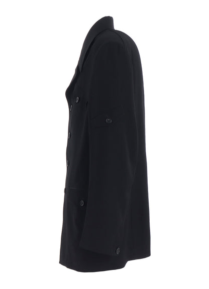 WASHER WOOL GABARDINE ASYMMETRIC POCKET JACKET