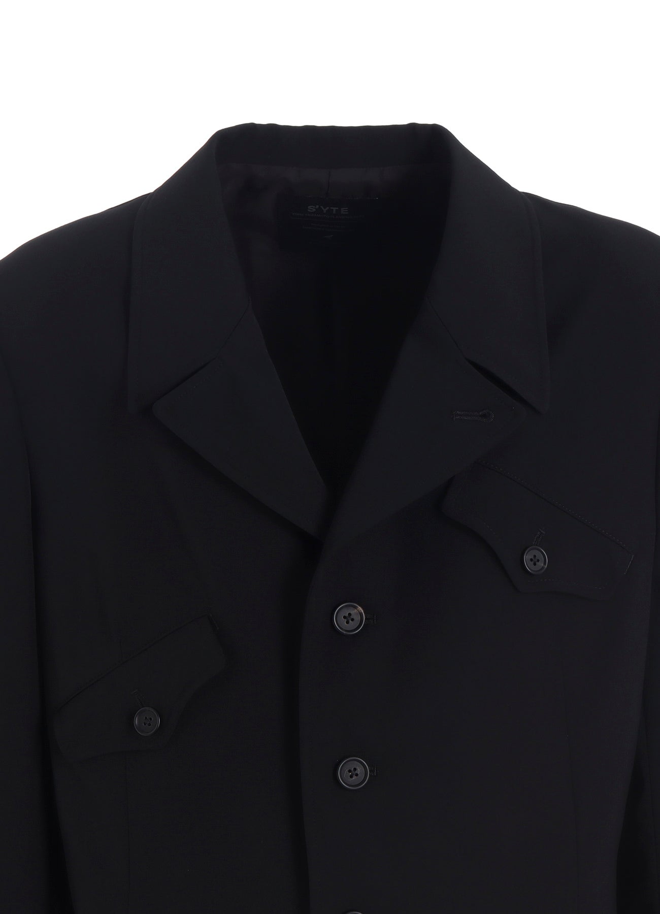 WASHER WOOL GABARDINE ASYMMETRIC POCKET JACKET