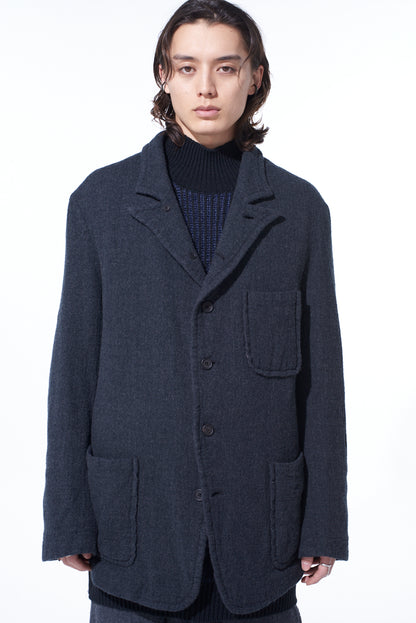WOOL GAUZE SEMI-PEAKED JACKET