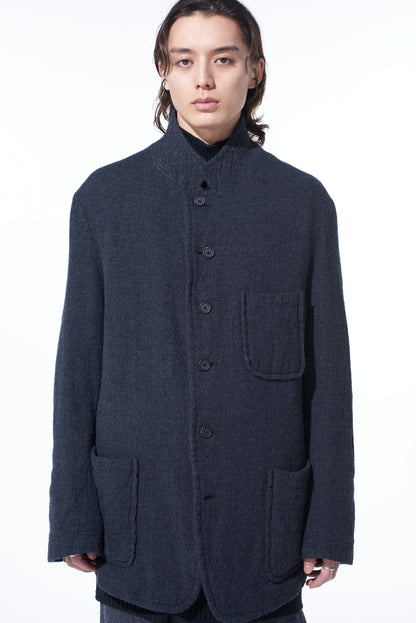 WOOL GAUZE SEMI-PEAKED JACKET