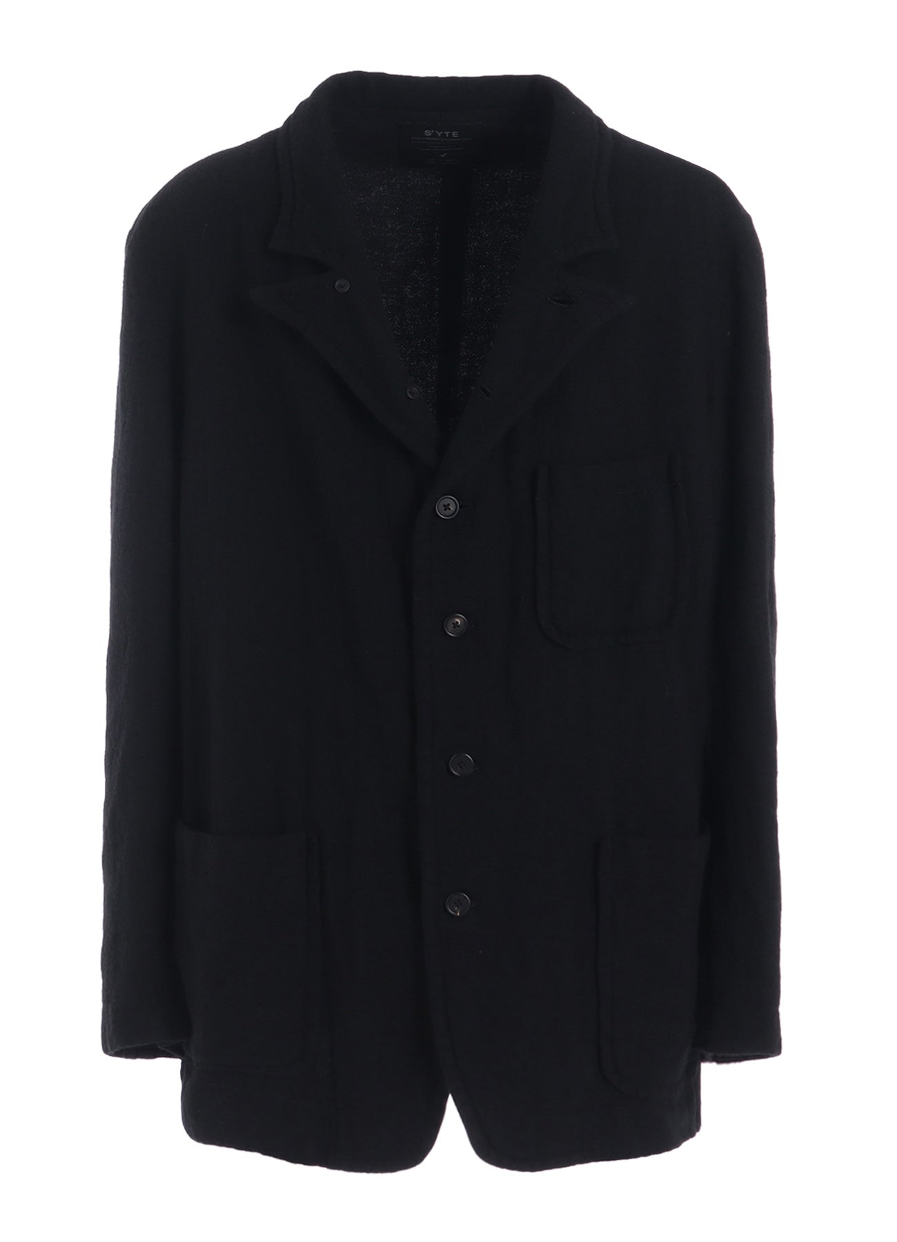 WOOL GAUZE SEMI-PEAKED JACKET