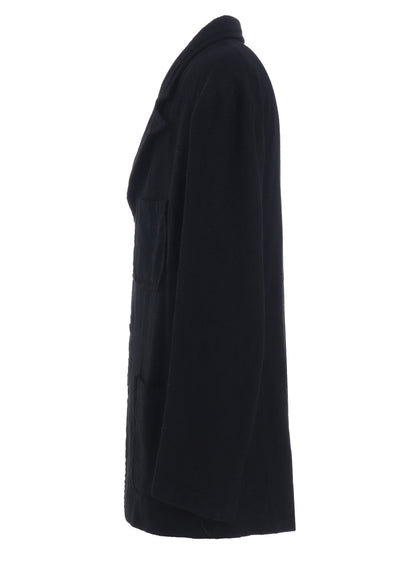 WOOL GAUZE SEMI-PEAKED JACKET