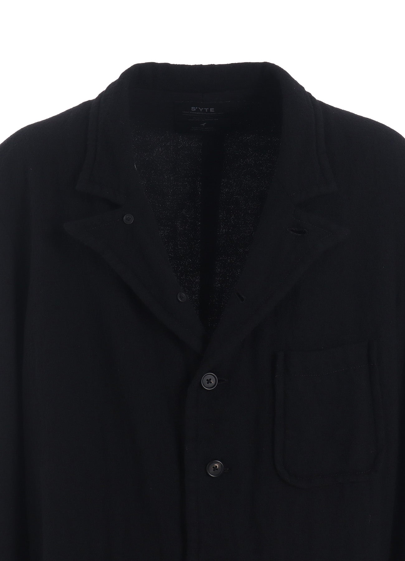 WOOL GAUZE SEMI-PEAKED JACKET – THE SHOP YOHJI YAMAMOTO