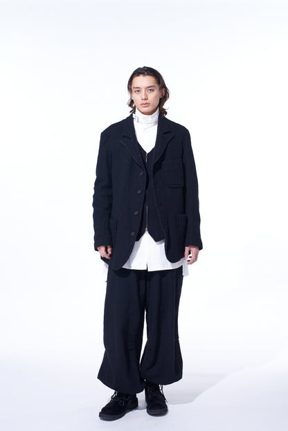 WOOL GAUZE SEMI-PEAKED JACKET