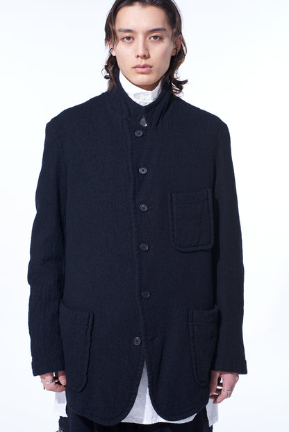 WOOL GAUZE SEMI-PEAKED JACKET
