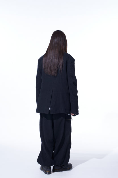 WOOL GAUZE SEMI-PEAKED JACKET