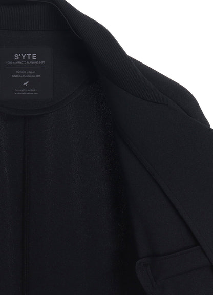 PE/SMOOTH ZIPPER THREAD TURTLE NECK JACKET