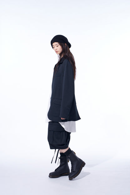 PE/SMOOTH ZIPPER THREAD TURTLE NECK JACKET