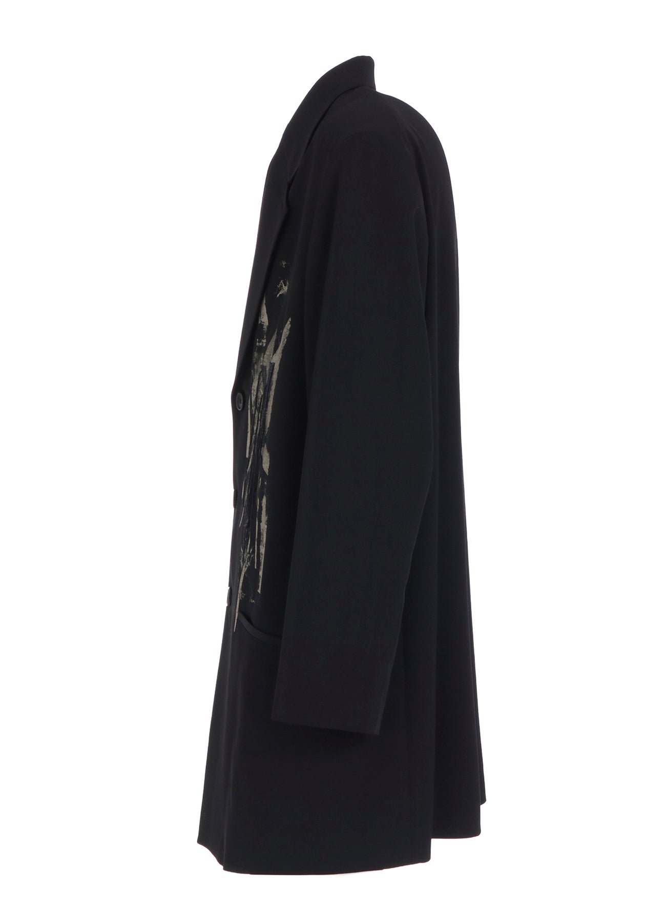 WASHER WOOL GABARDINE PRINT EMBROIDERY TAILORED JACKET