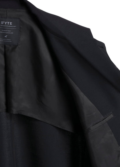 WASHER WOOL GABARDINE PRINT EMBROIDERY TAILORED JACKET