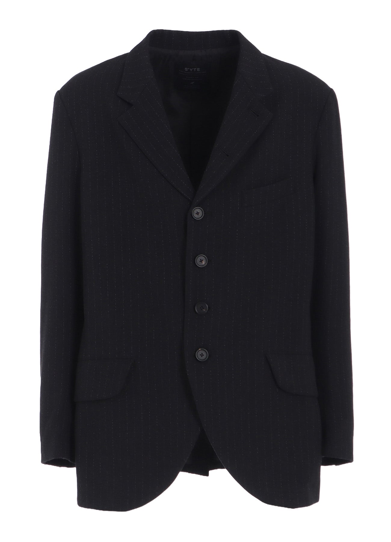 STRIPED SILK ANGORA WOOL 6 BUTTONS TAILORED JACKET – THE SHOP