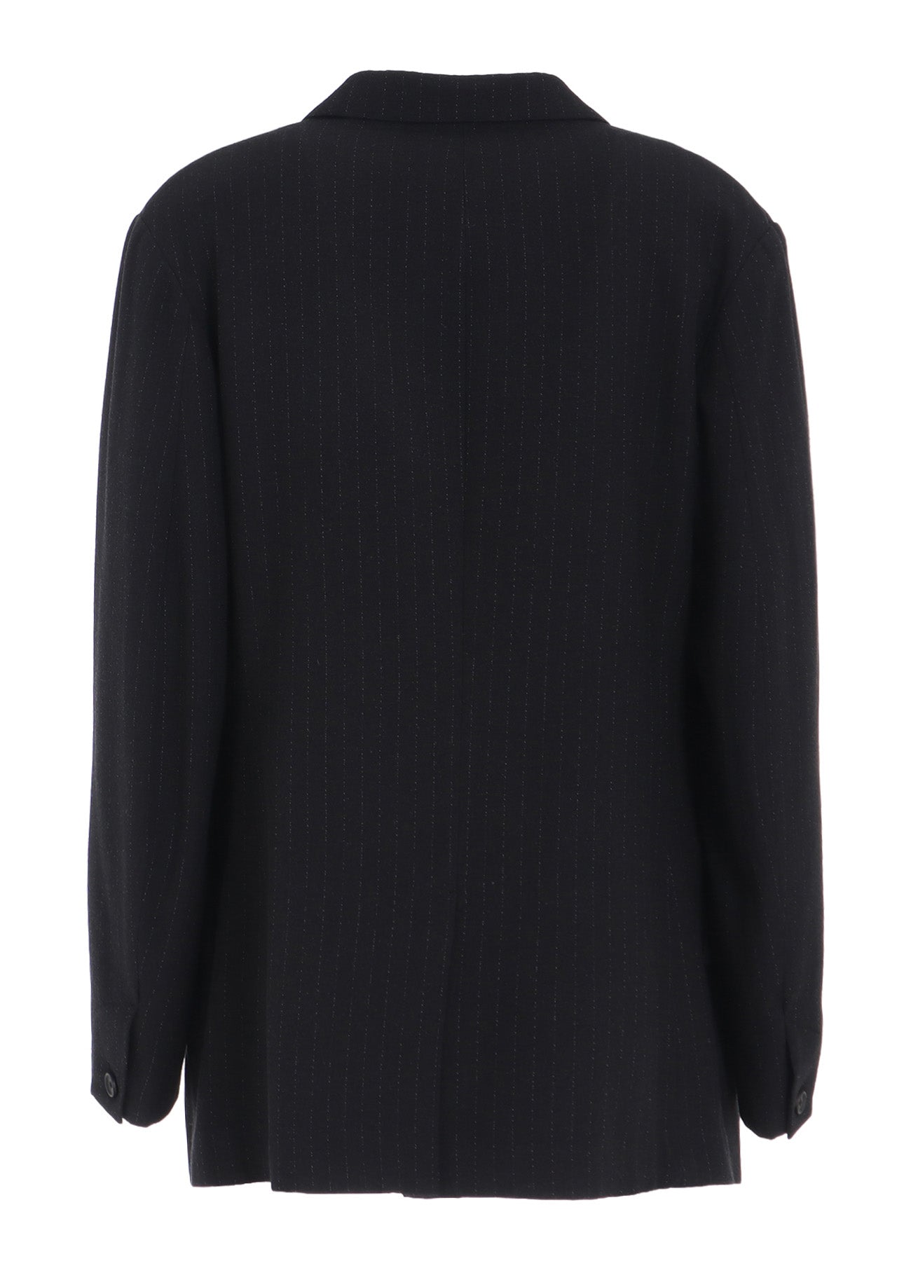 STRIPED SILK ANGORA WOOL 6 BUTTONS TAILORED JACKET