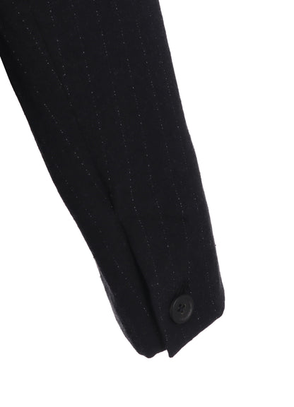 STRIPED SILK ANGORA WOOL 6 BUTTONS TAILORED JACKET