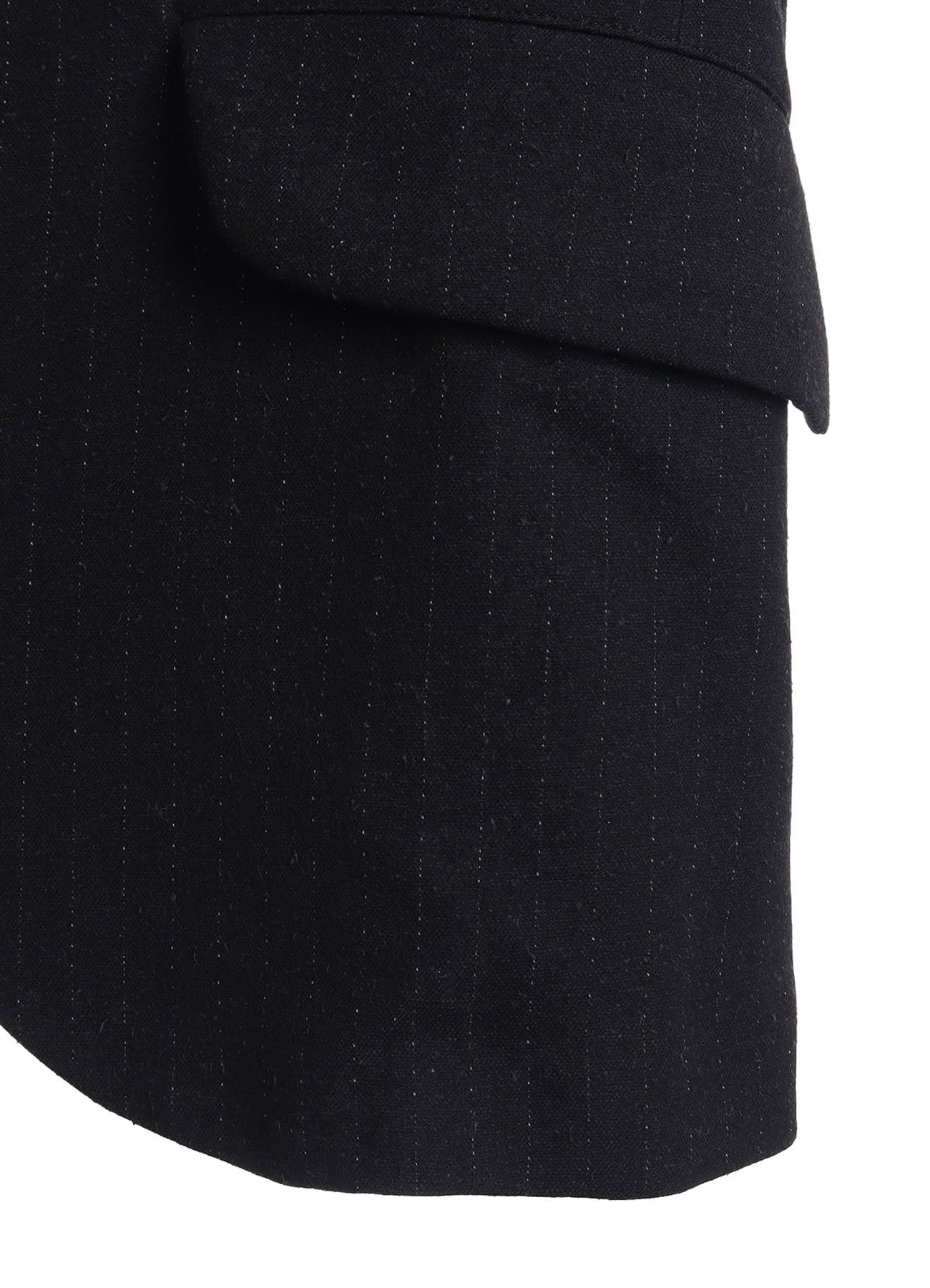 STRIPED SILK ANGORA WOOL 6 BUTTONS TAILORED JACKET